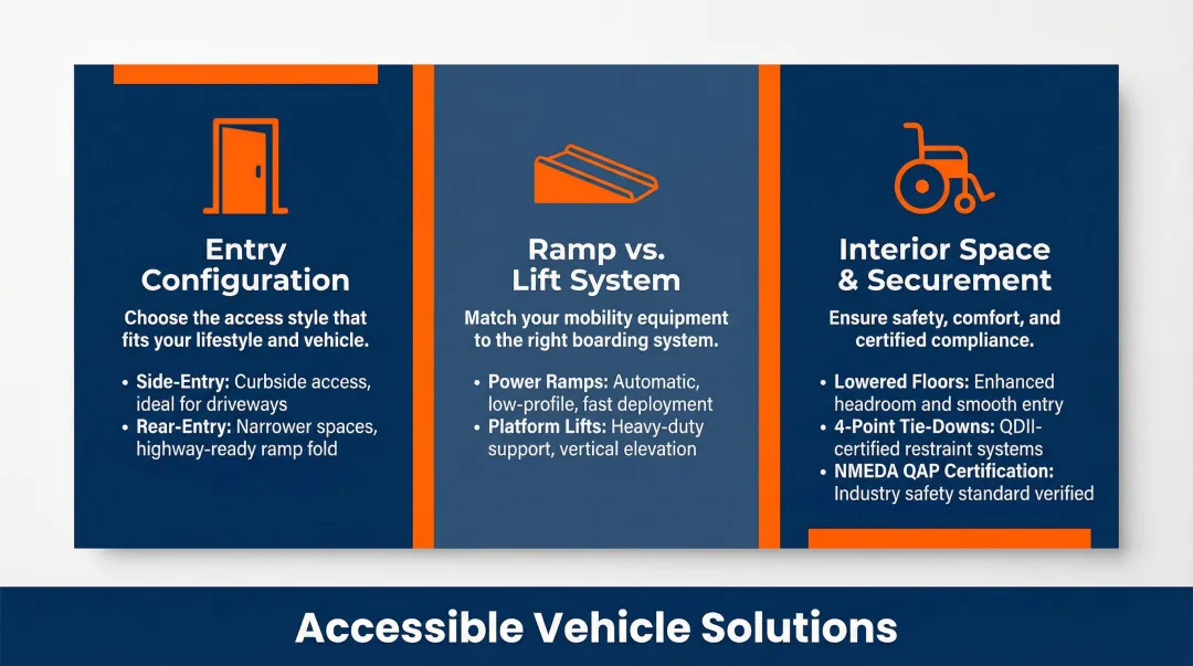 Three critical WAV selection factors entry configuration ramp type and interior securement