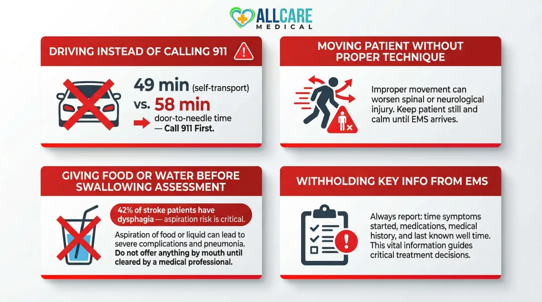 Four common stroke transport mistakes families and caregivers must avoid
