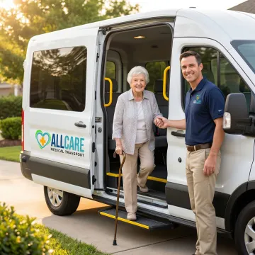 Professional ambulatory transport vehicle with assisted boarding