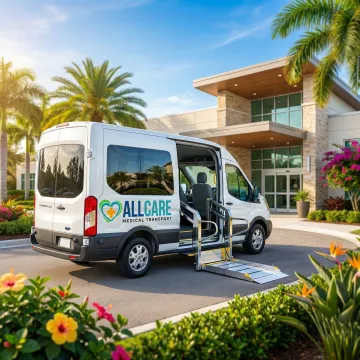 Professional wheelchair accessible van providing safe medical transportation in Orlando