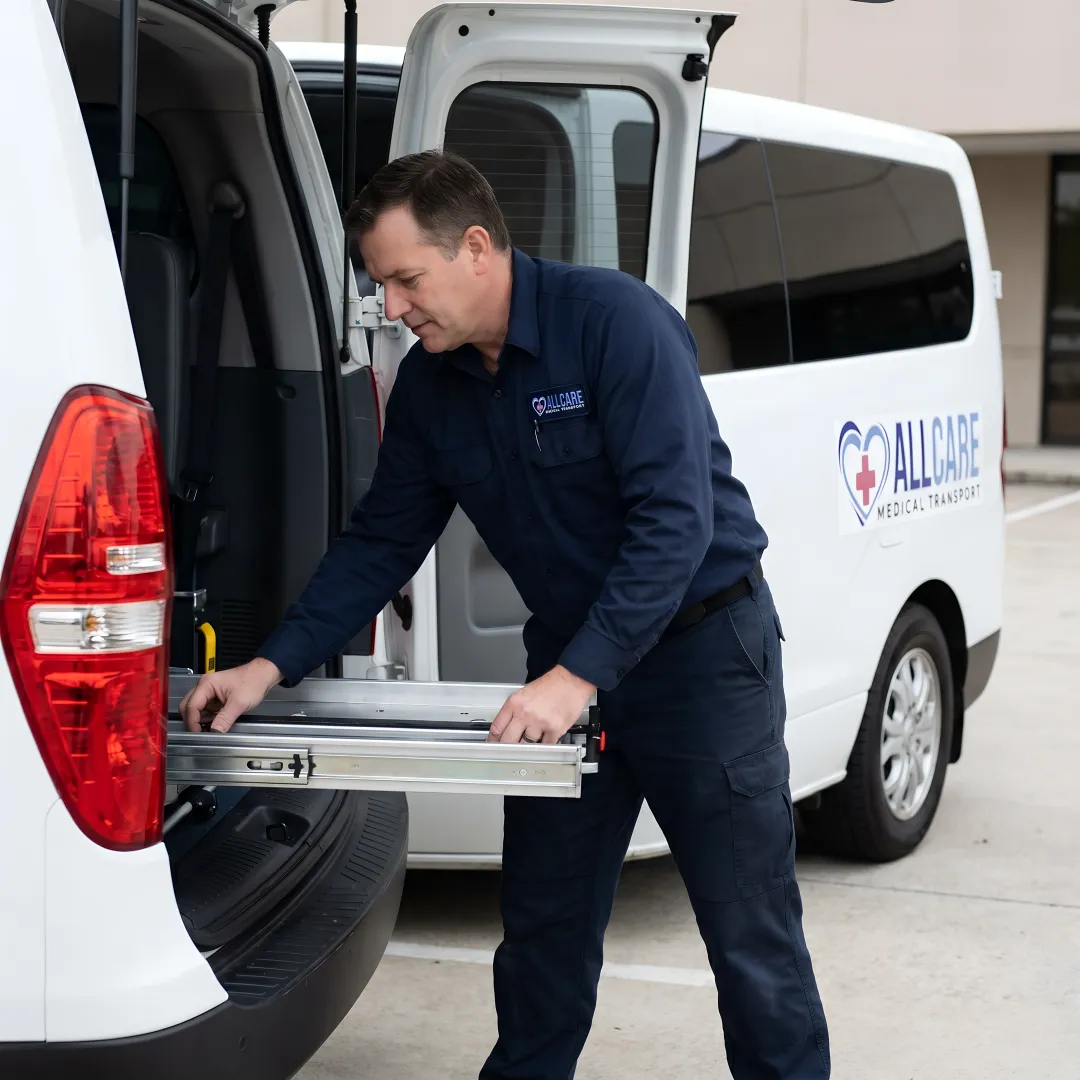 Medical transport vehicle with stretcher equipment for comfortable patient transportation in Knoxville