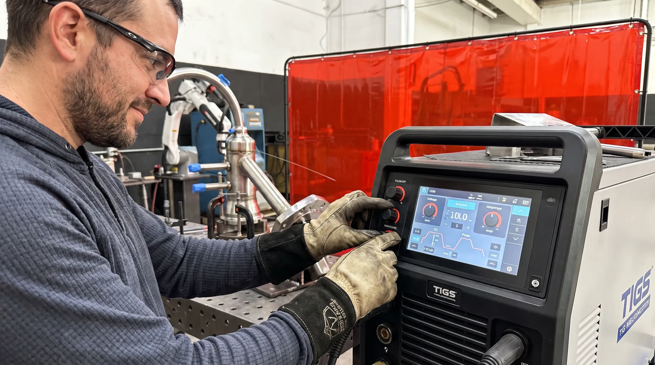 Skilled welder manually developing parameters before automated transfer