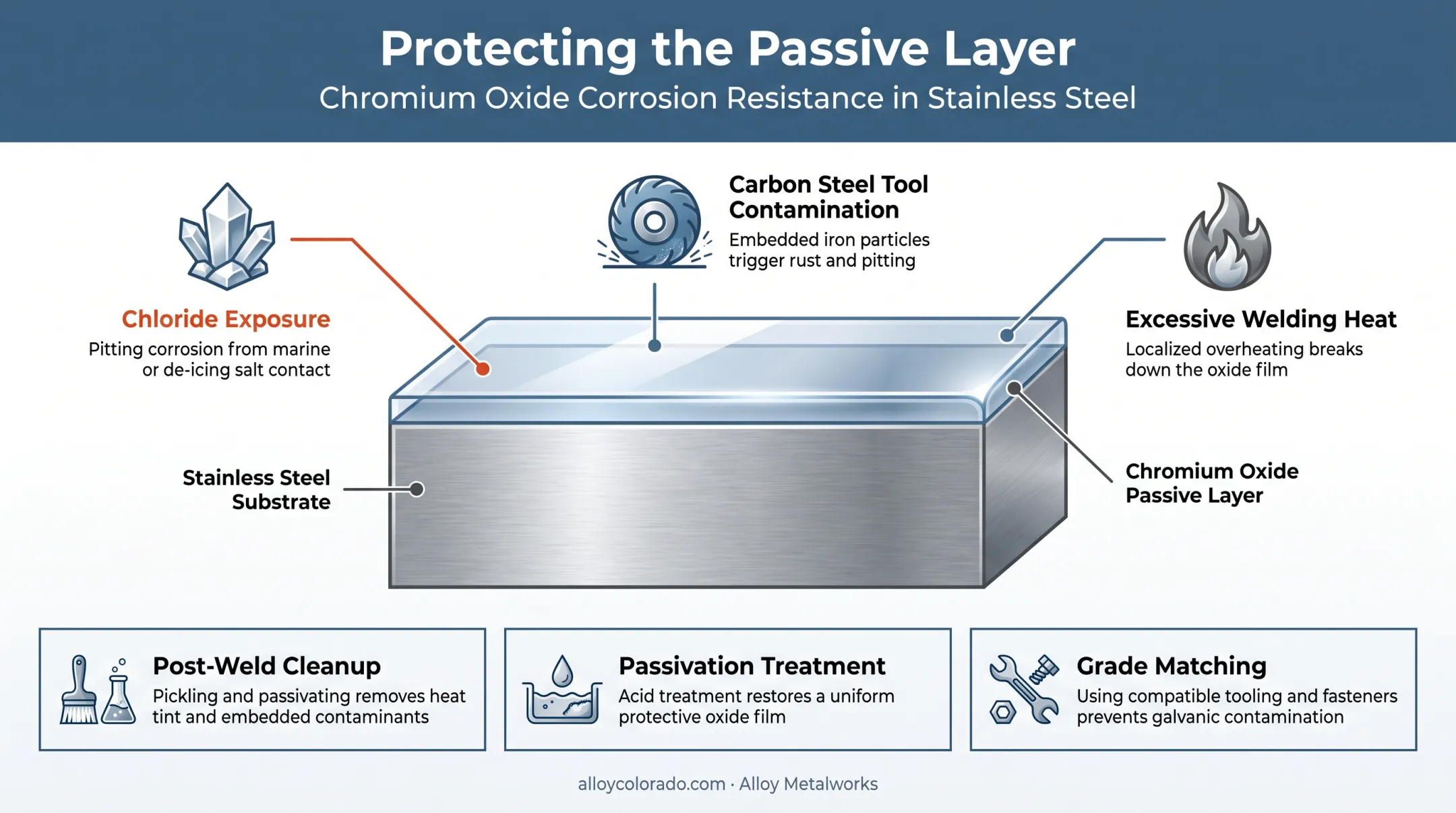 Passive layer protection factors for stainless steel corrosion resistance