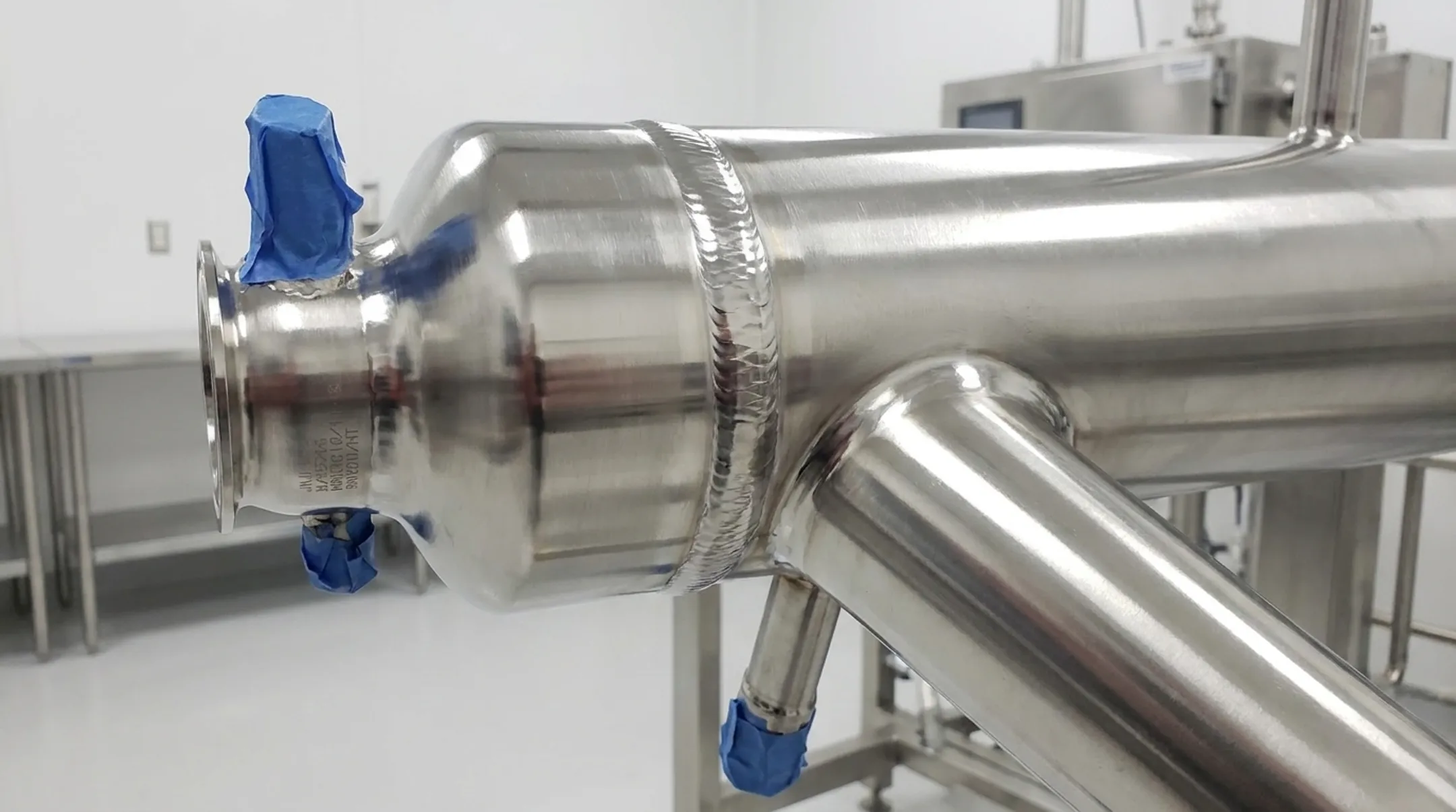 Sanitary stainless steel steam piping fabrication for food and pharma clients