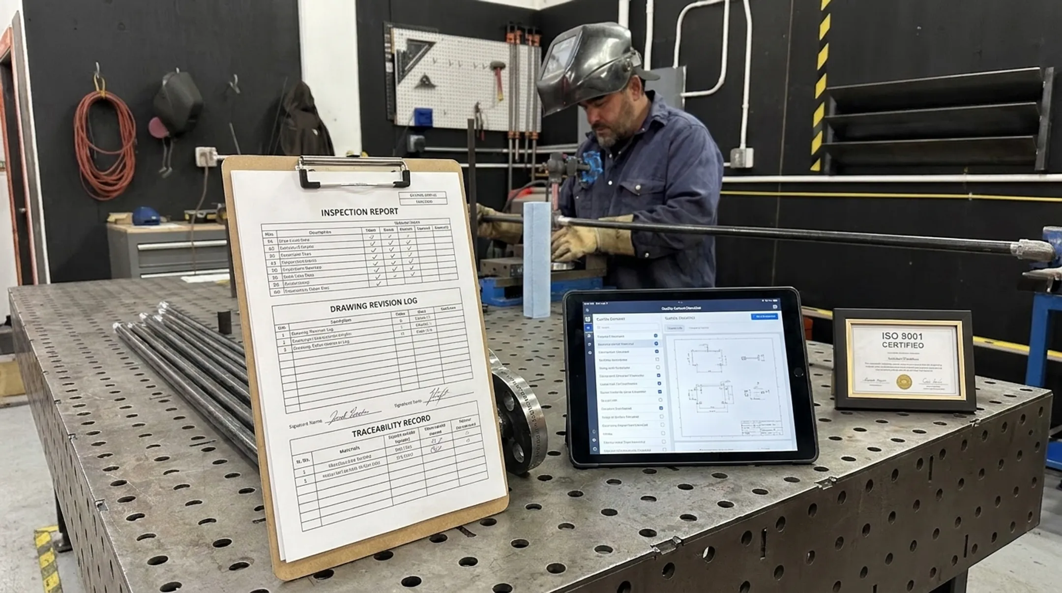 Alloy Metalworks fixture fabrication documentation and quality traceability records