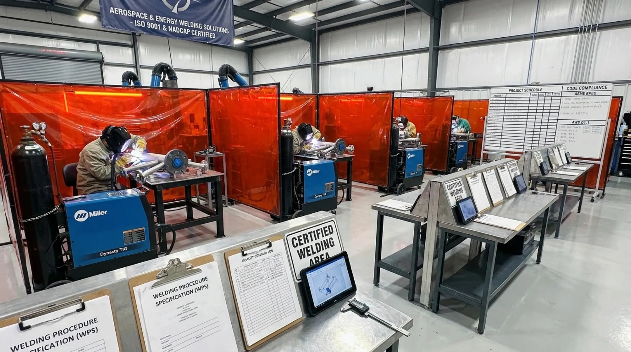 Certified welding facility performing precision dissimilar metal fabrication work