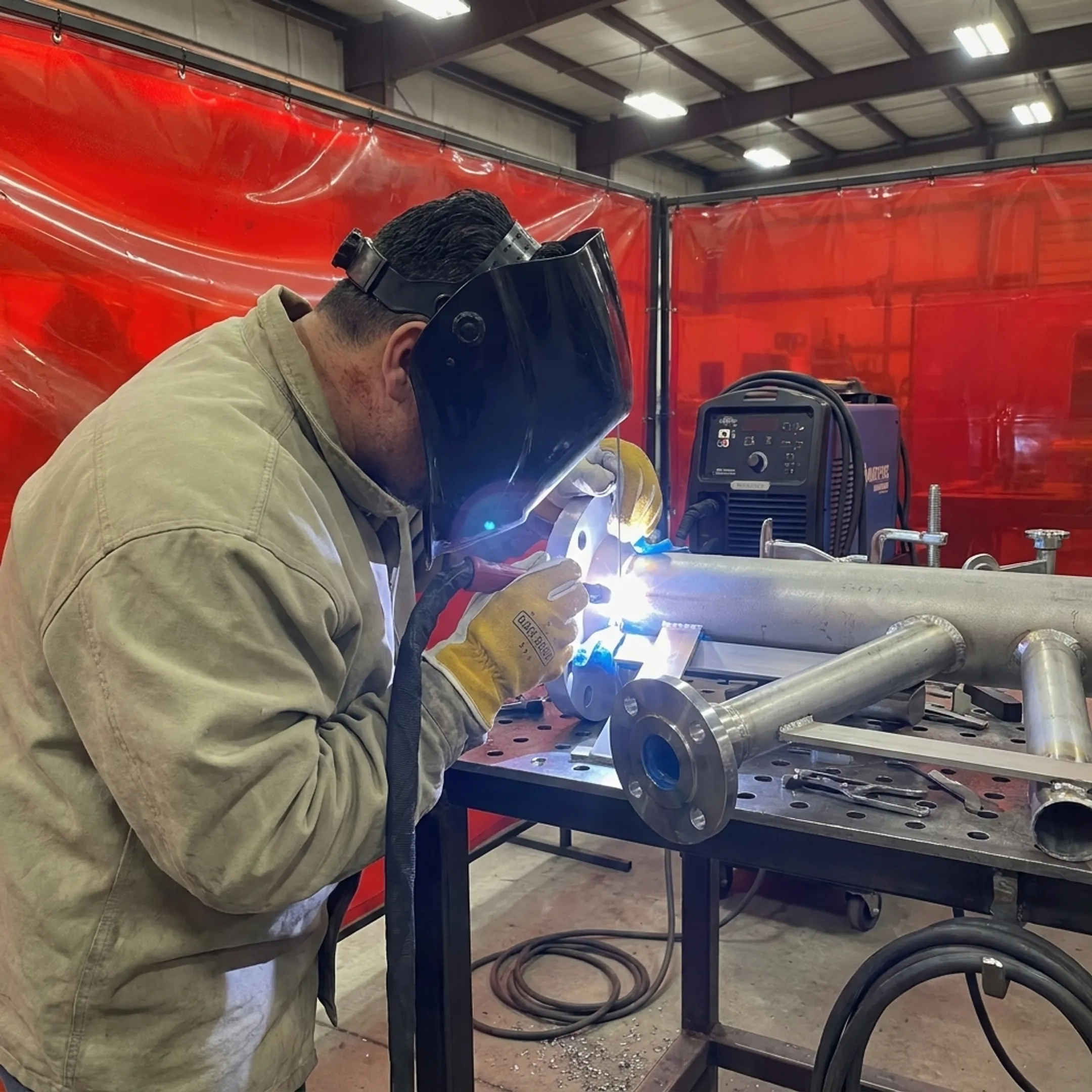 Precision welding on a complex alloy component