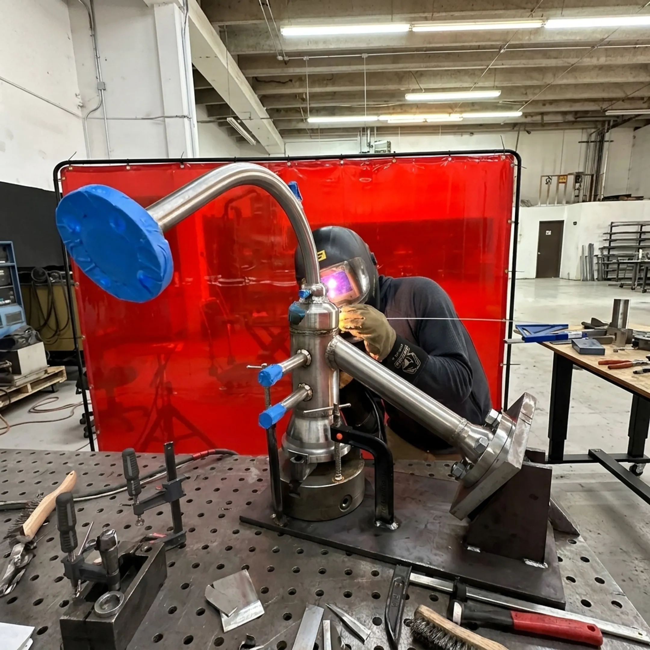 Precision welding of a custom alloy component