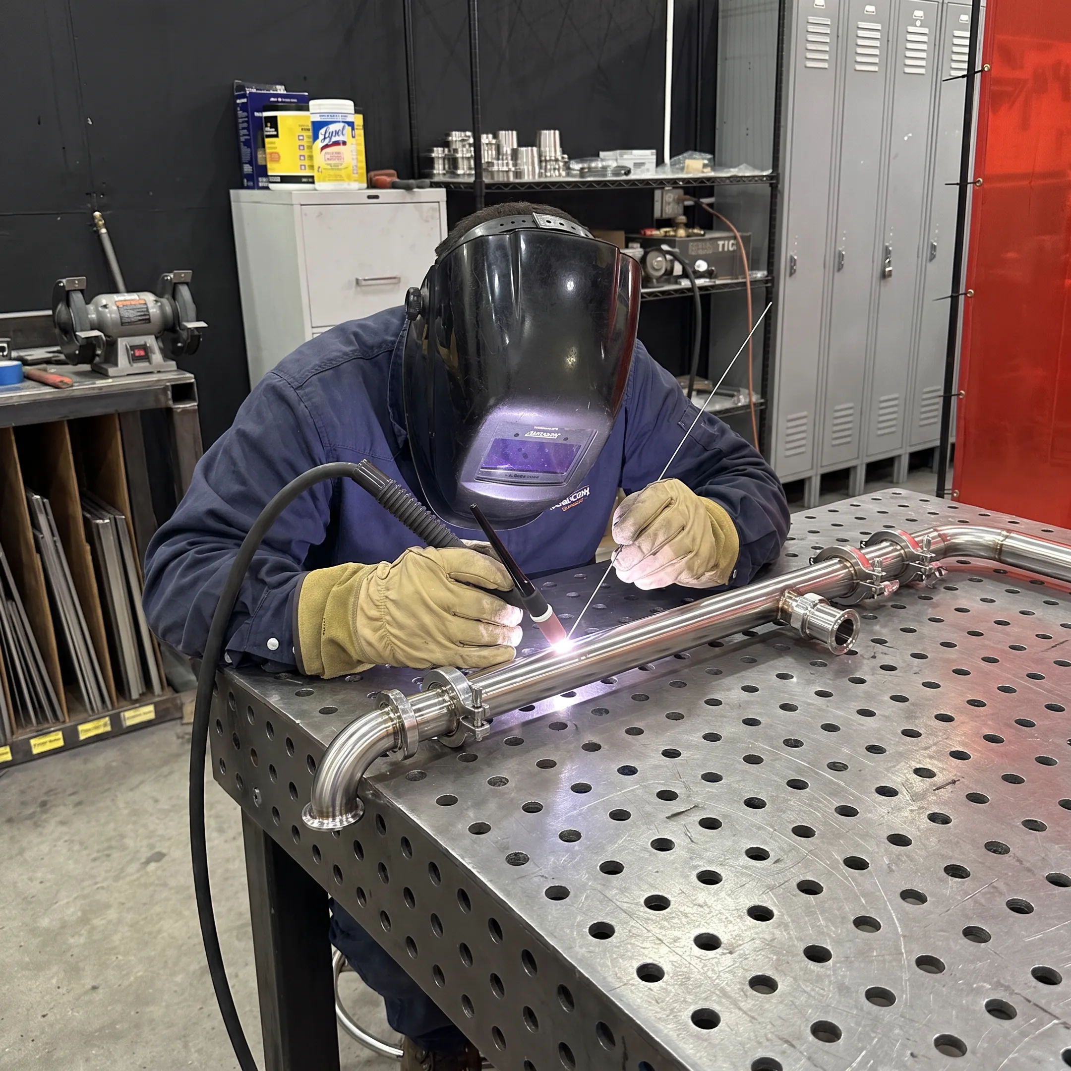 Precision stainless steel fabrication in a controlled metalworking shop