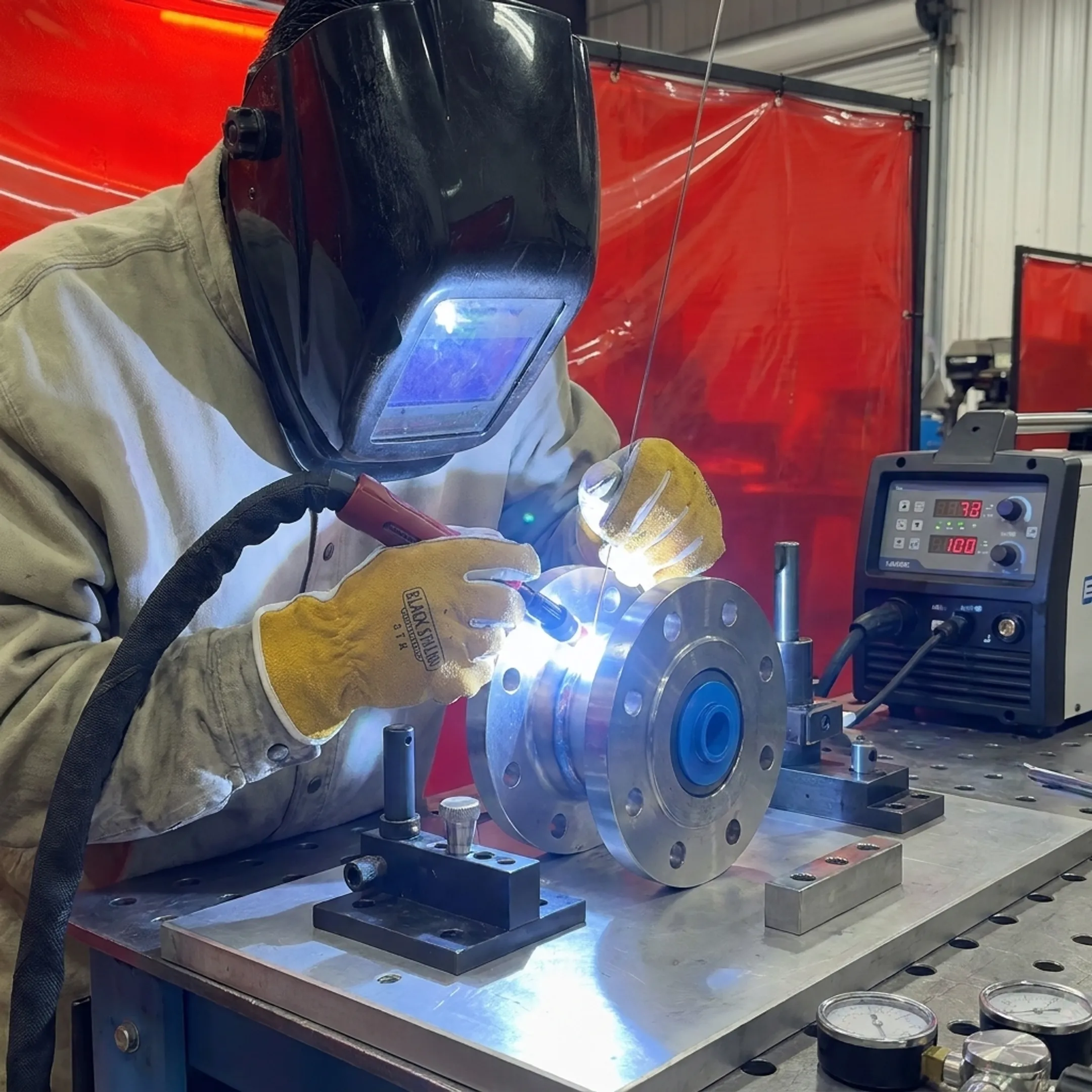 Laser welding a precision metal component