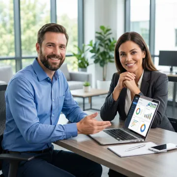 IT consultant discussing technology solutions with a small business owner