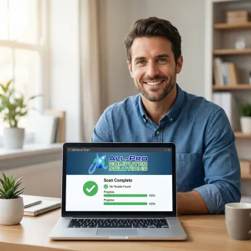 Home computer security assessment by a professional technician