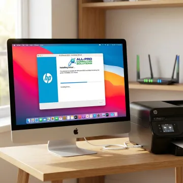 Step-by-step HP OfficeJet 4620 driver installation process on a Mac