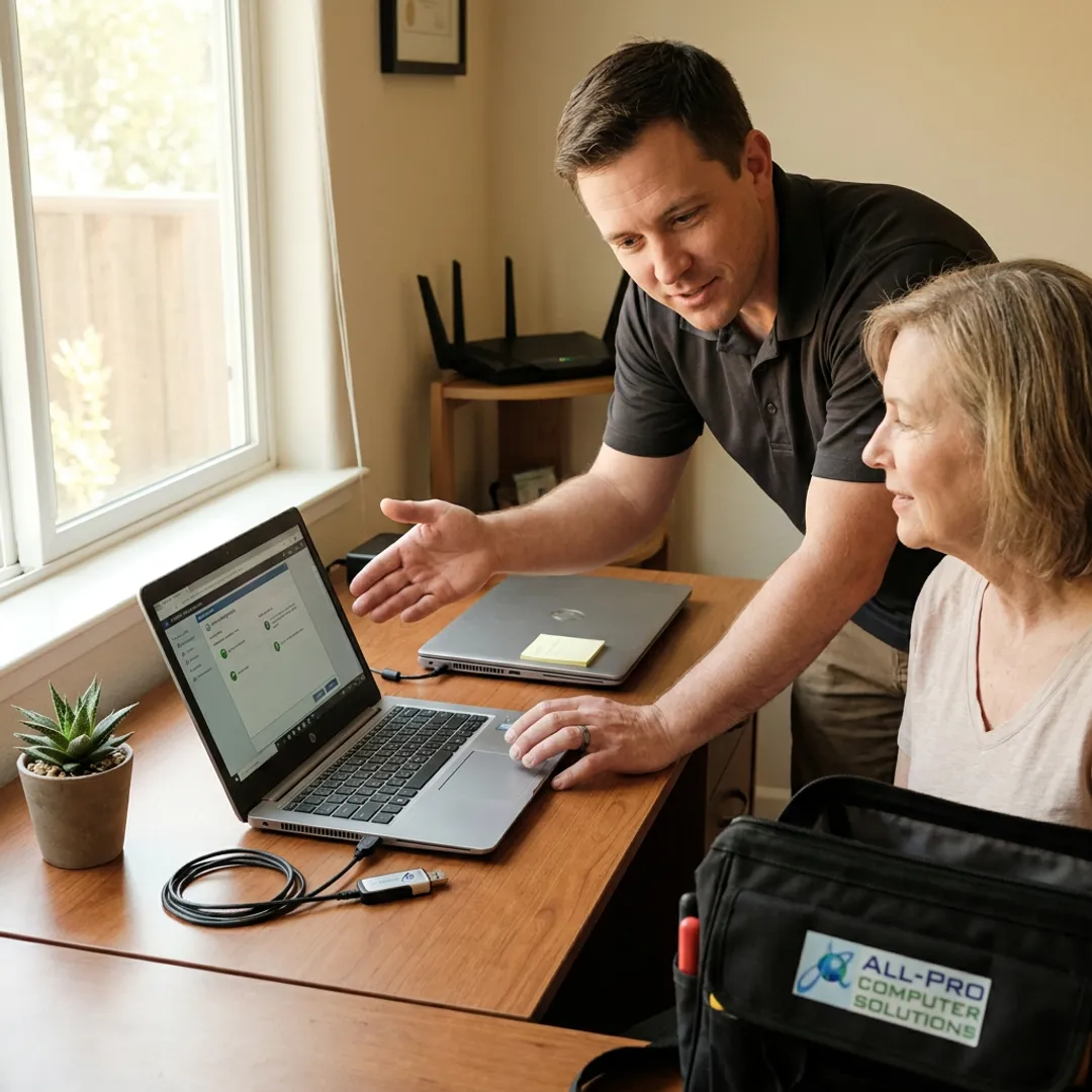 On-site computer repair consultation