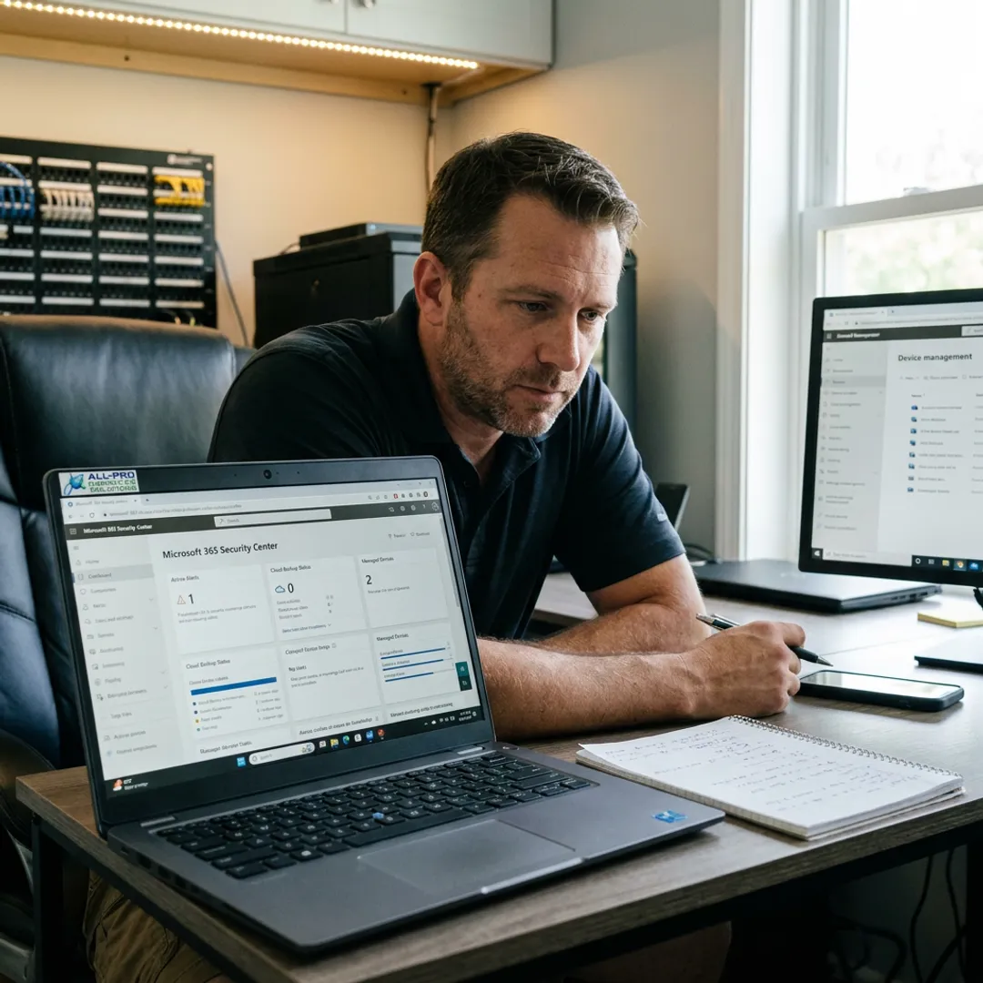 Microsoft 365 cybersecurity monitoring for business users