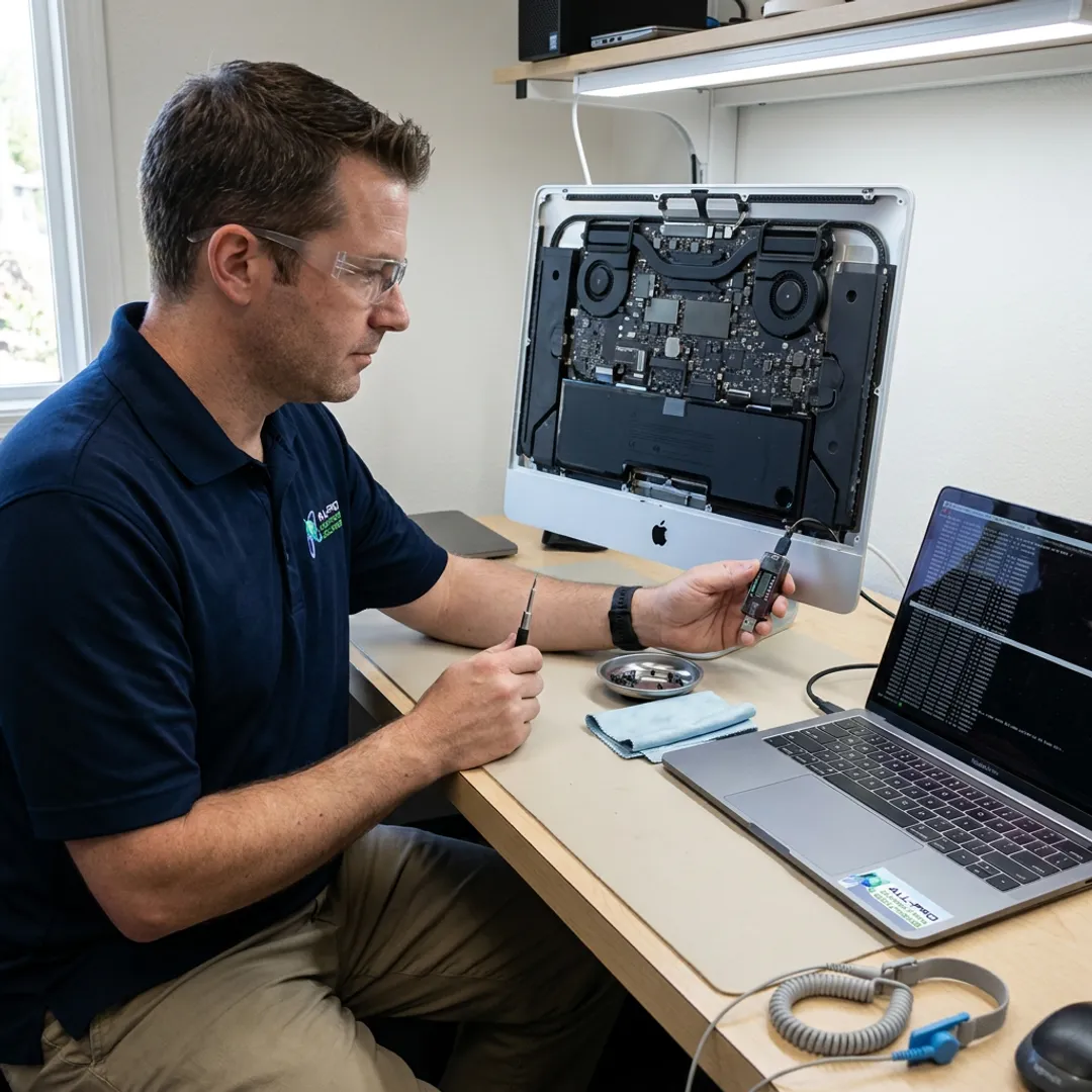 Apple computer repair workbench