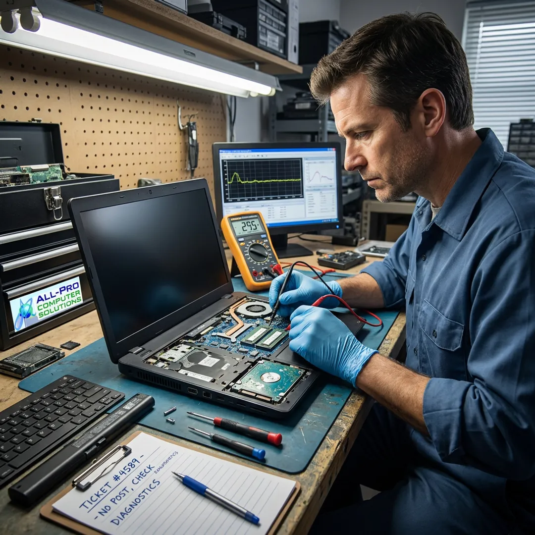 Laptop diagnostic and repair process