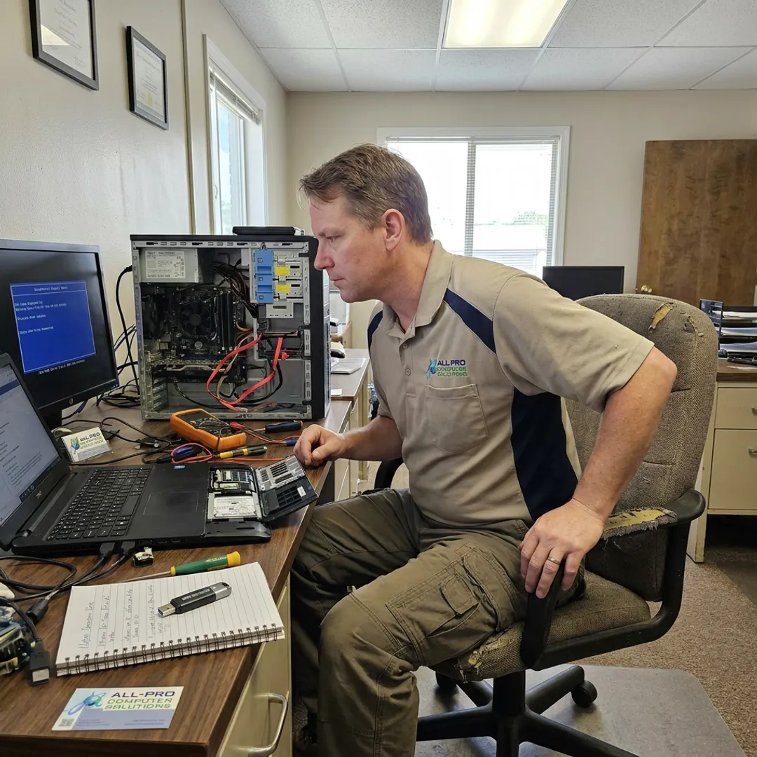 On-site computer repair process