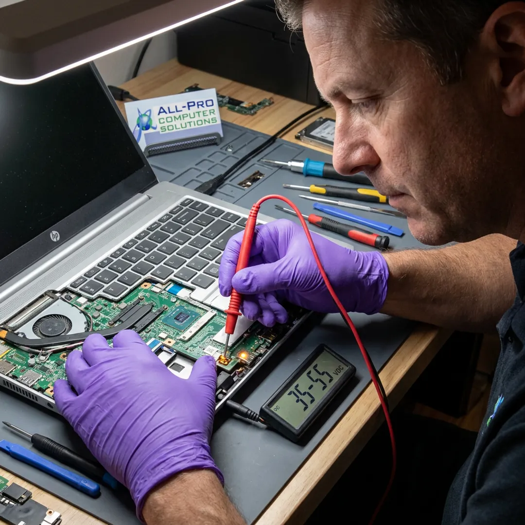 HP laptop diagnostic process