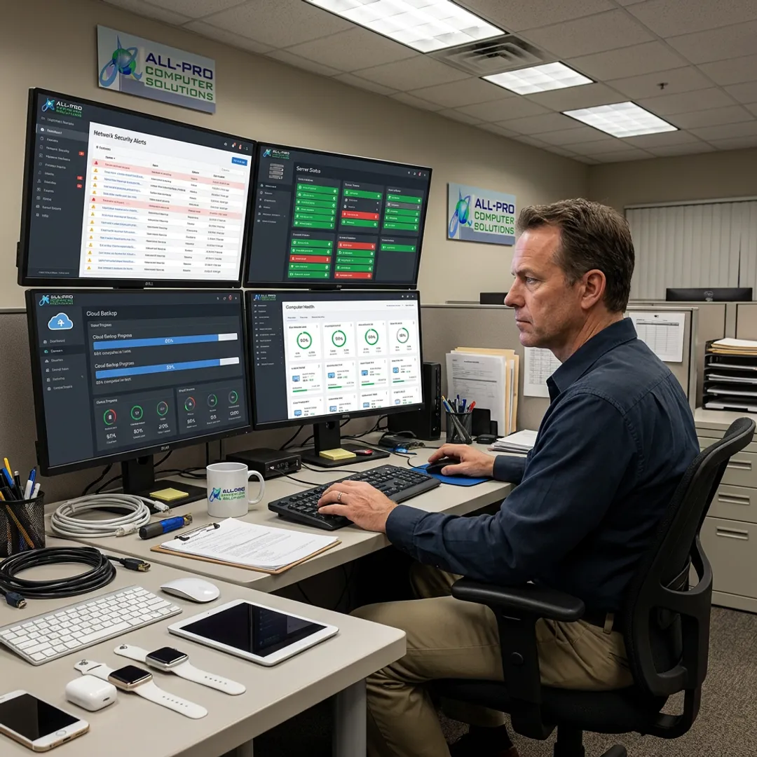 Managed IT technician supporting business systems