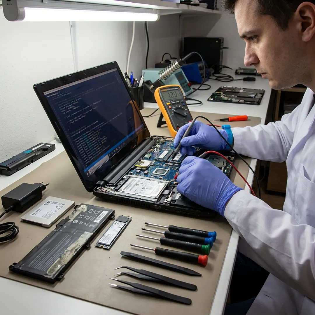 Laptop diagnostic and repair process