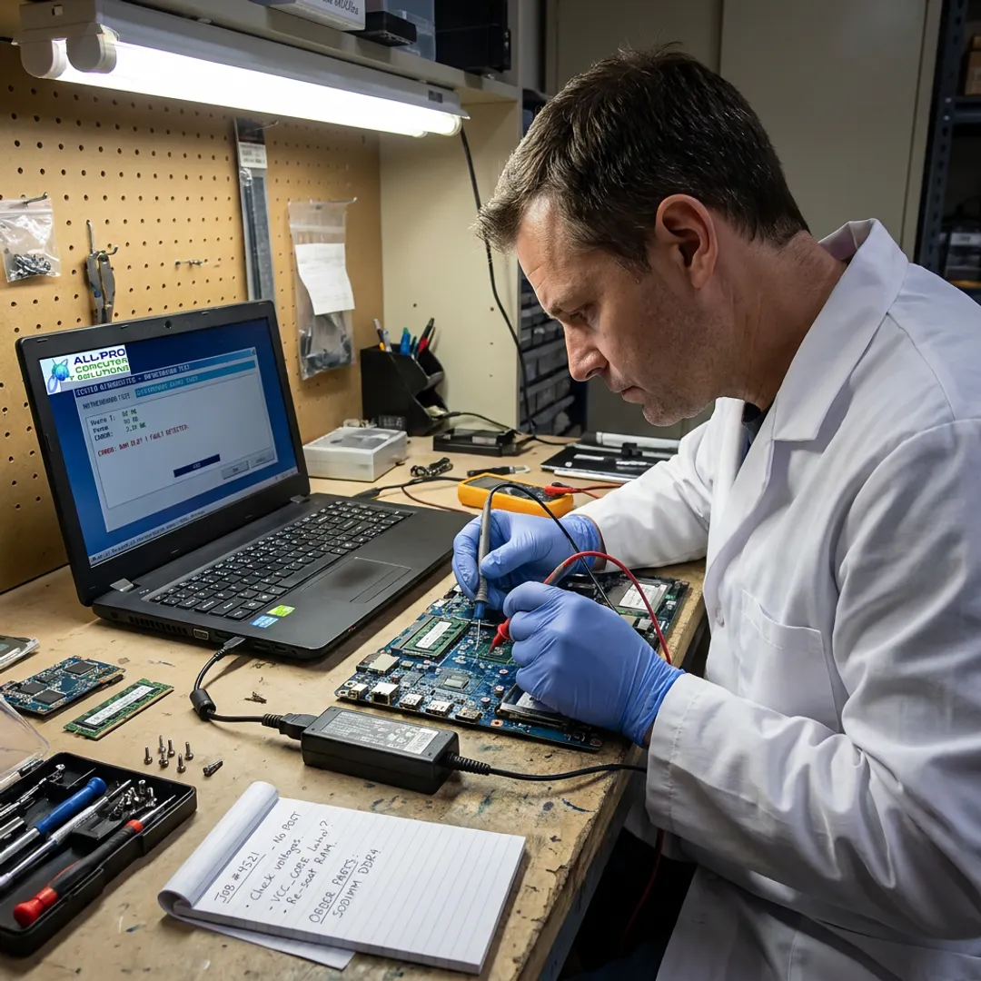 Computer diagnostic process in progress