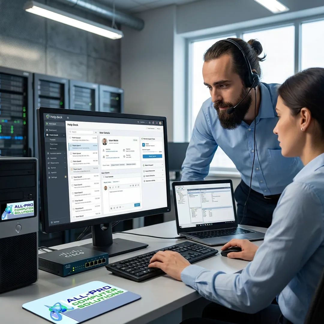 IT technician providing managed help desk support