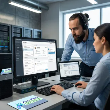 IT technician providing managed help desk support