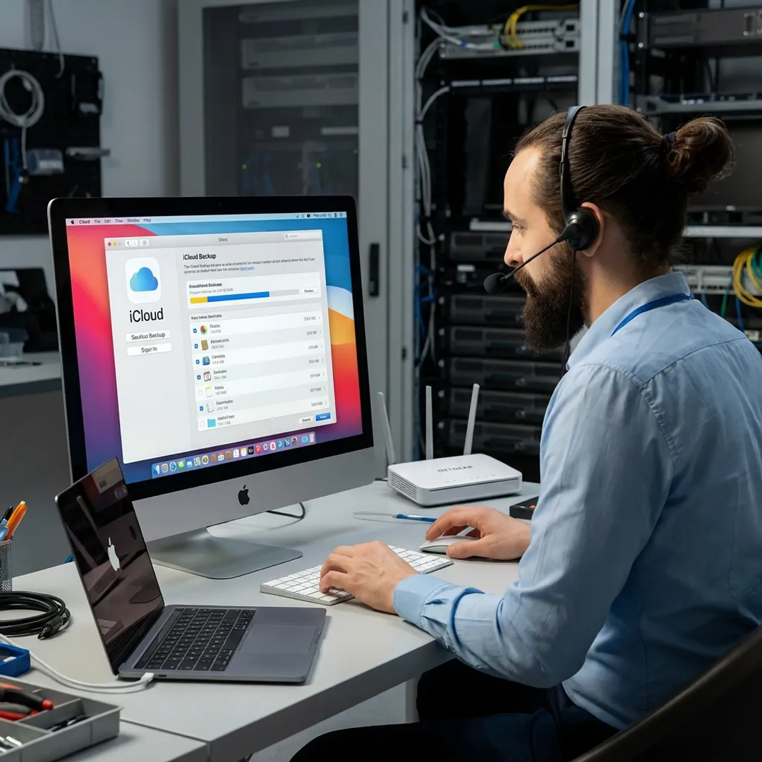 Technician supporting Apple devices for a small business