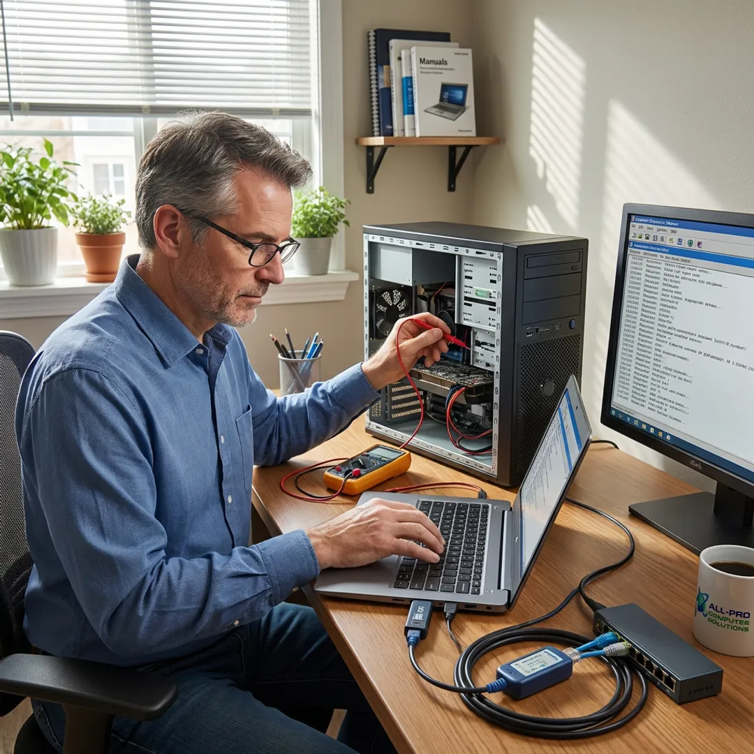 At-home computer diagnostic process
