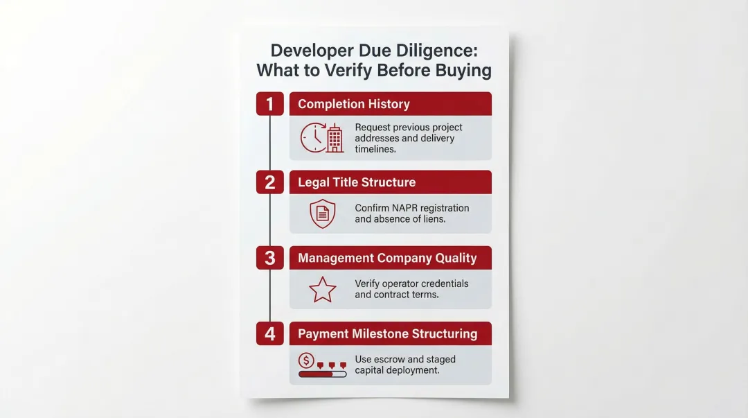Four-step Batumi developer vetting checklist for international real estate investors