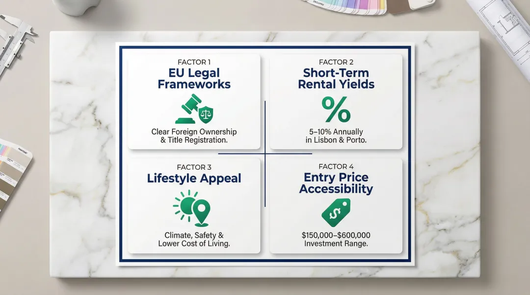 Four structural drivers of emerging European luxury real estate market growth infographic