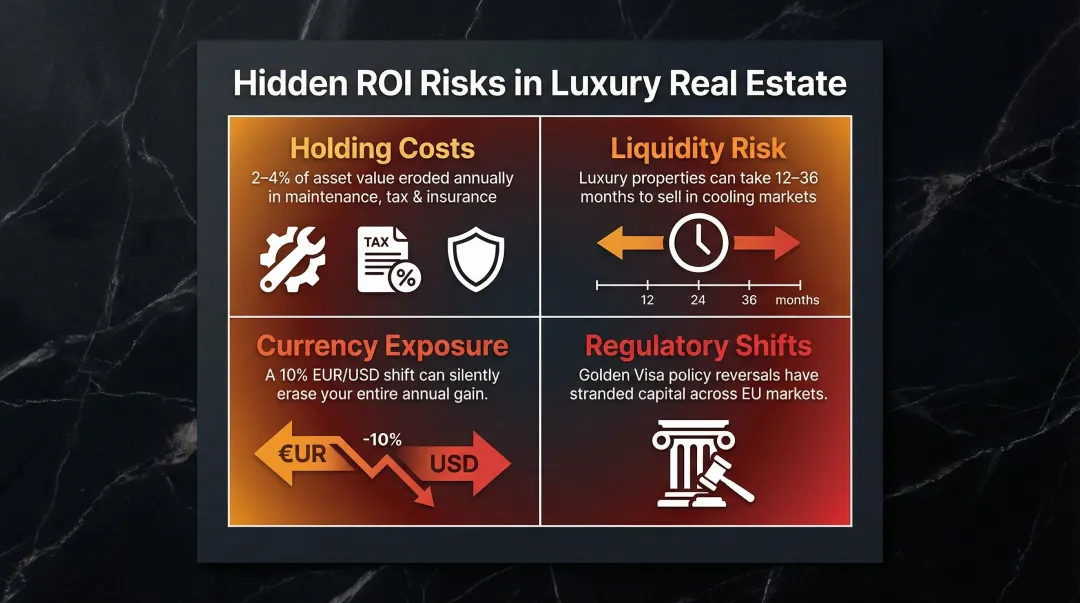 International luxury real estate hidden risks currency exposure and regulatory shifts diagram