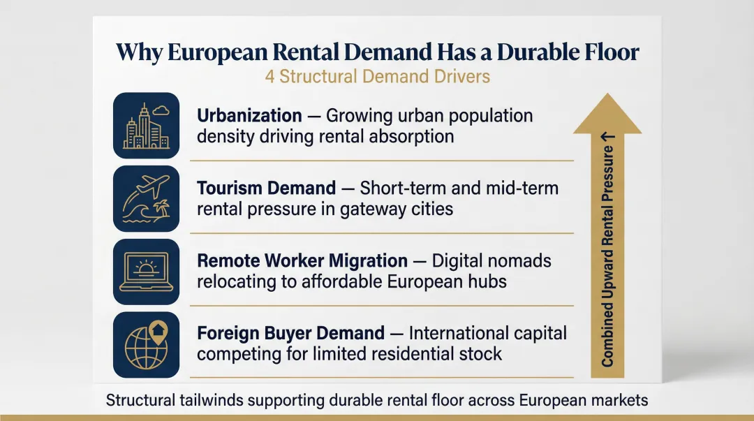 Four structural demand drivers pushing European rental markets higher in 2025