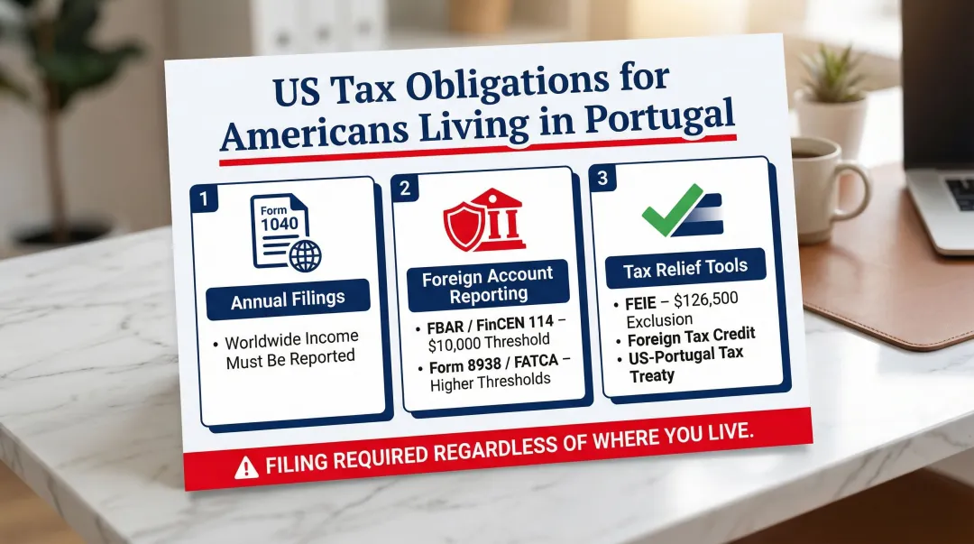 American expat US tax obligations abroad FBAR FEIE and foreign tax credit checklist