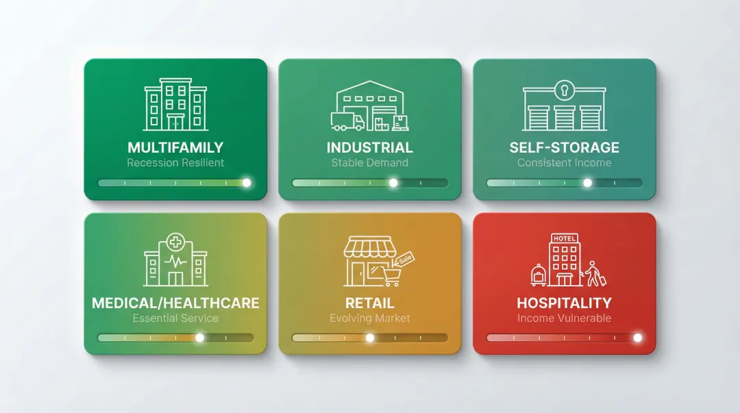 Six real estate property types compared by risk and economic cycle performance