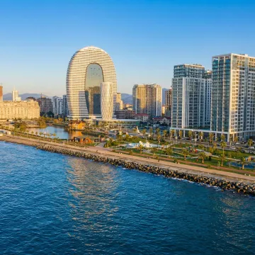 Batumi Georgia coastal skyline with modern residential developments