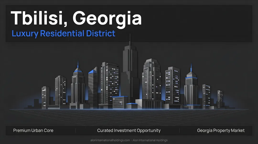 Tbilisi Georgia luxury residential district skyline showing premium urban real estate