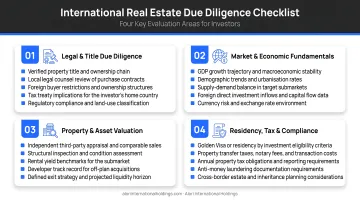 International real estate due diligence checklist four key evaluation areas for investors