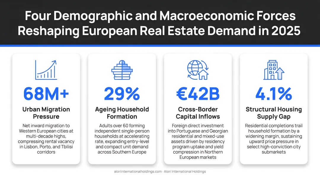 Four demographic and macroeconomic forces reshaping European real estate demand in 2025