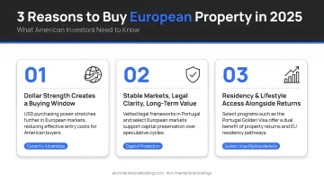 Three key reasons to buy European property in 2025 for American investors