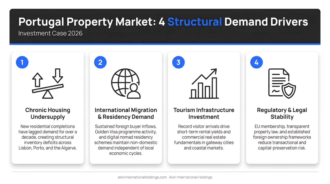 Four structural demand drivers supporting Portugal property market investment case 2026
