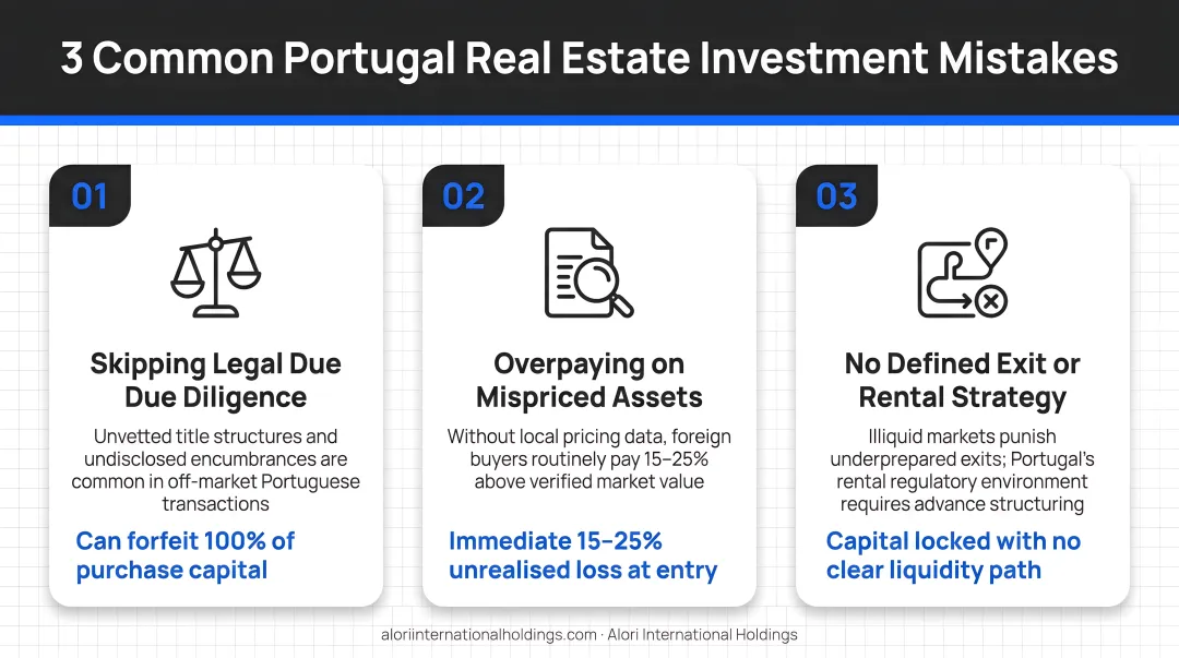 Three common Portugal real estate investment mistakes with financial impact warnings
