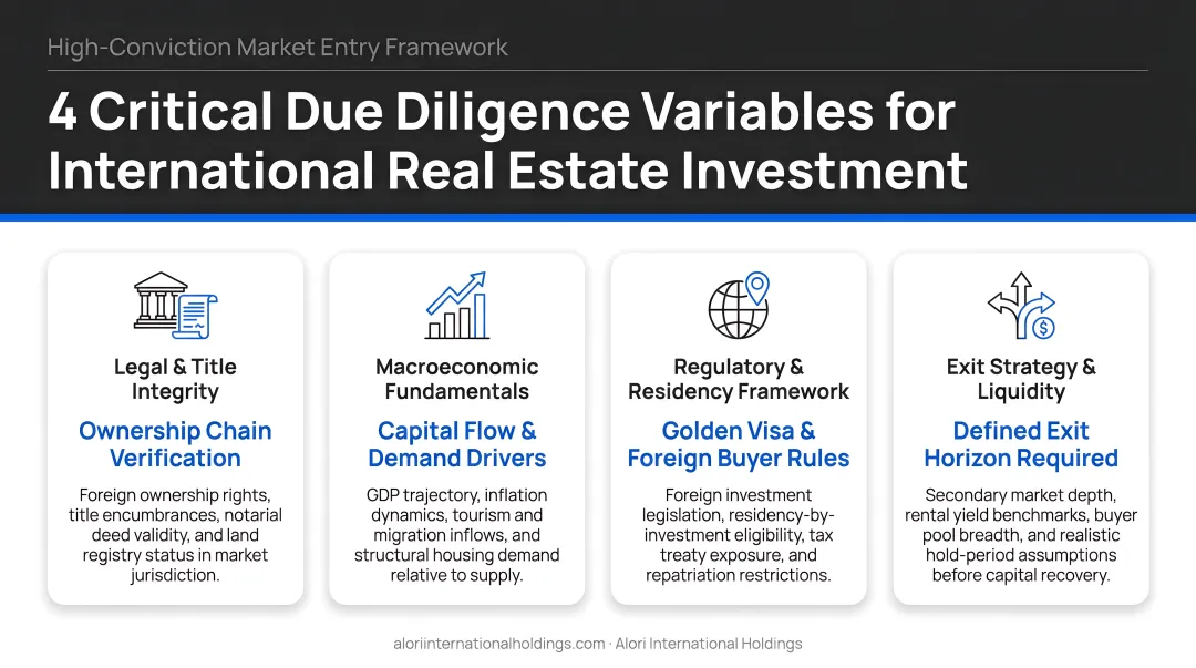 Four critical due diligence variables for international high-end real estate investment