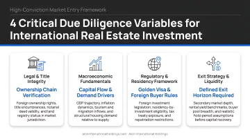Four critical due diligence variables for international high-end real estate investment