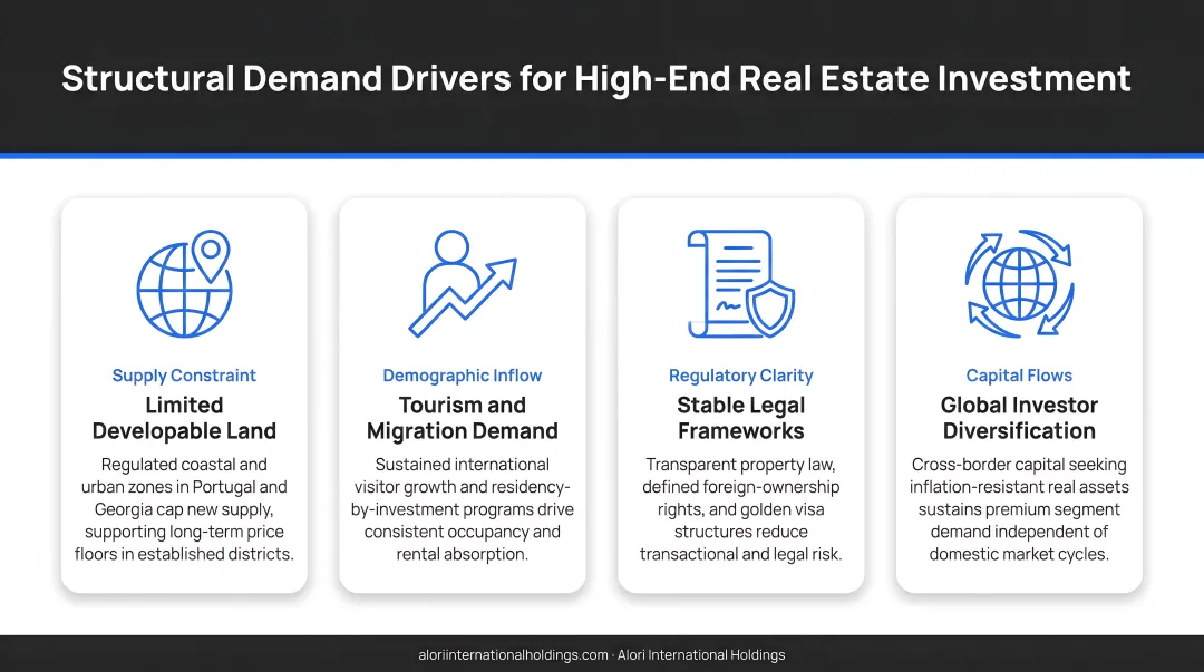 Four structural demand drivers supporting high-end real estate investment returns