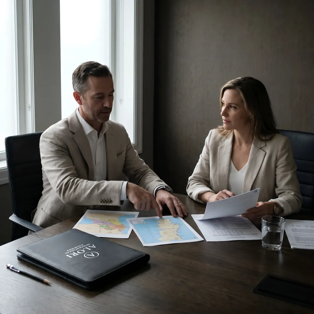 International real estate market analysis with local market professionals