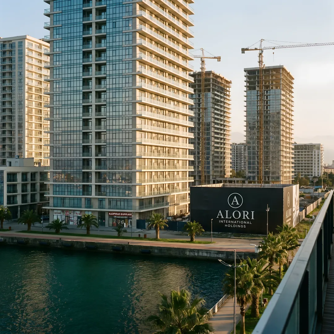 Batumi Georgia coastal skyline with modern residential developments