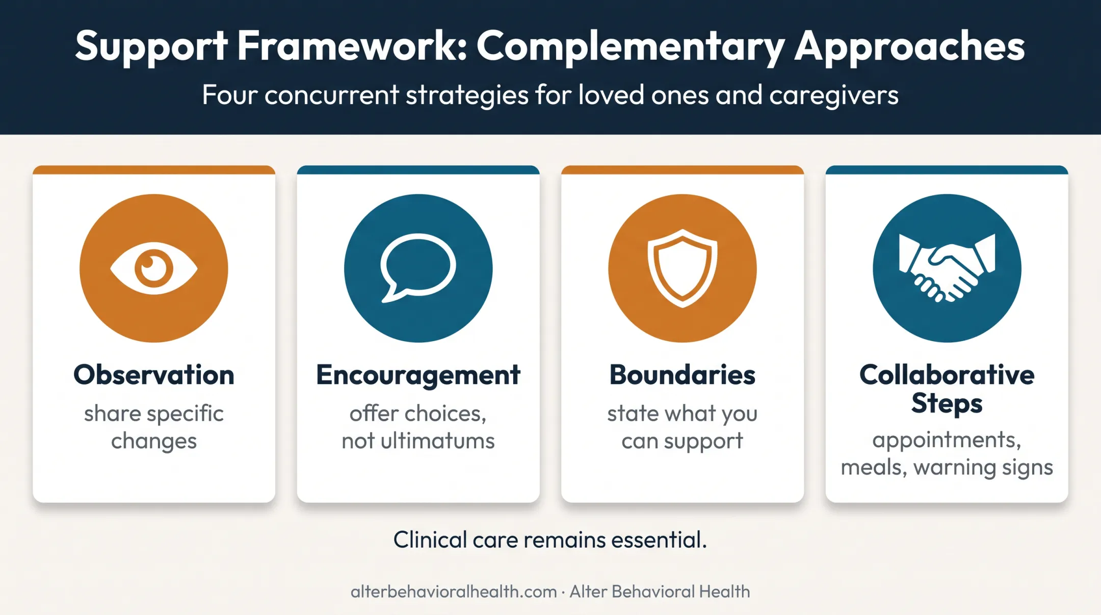 Four-part framework for supporting an adult child with mental illness