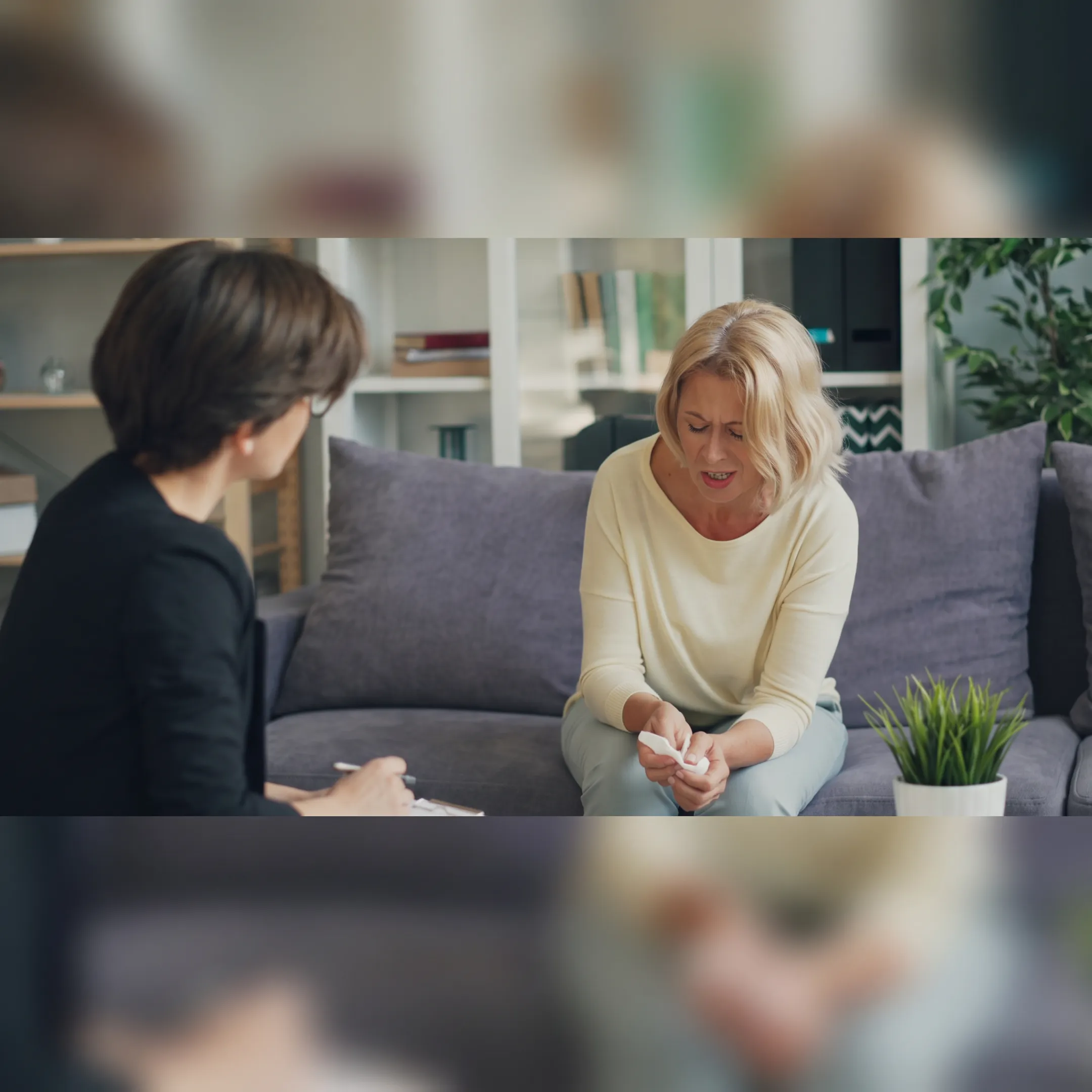 Therapist reviewing an individualized outpatient treatment plan